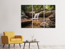 Laden Sie das Bild in den Galerie-Viewer, Leinwandbild 3-teilig Kleiner Wasserfall