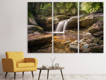 Laden Sie das Bild in den Galerie-Viewer, Leinwandbild 3-teilig Kleiner Wasserfall