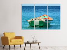 Laden Sie das Bild in den Galerie-Viewer, Leinwandbild 3-teilig Ein Fischerboot