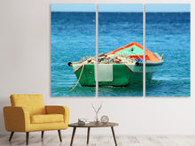 Laden Sie das Bild in den Galerie-Viewer, Leinwandbild 3-teilig Ein Fischerboot