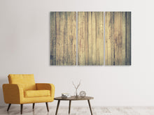 Laden Sie das Bild in den Galerie-Viewer, Leinwandbild 3-teilig Bretter Wand