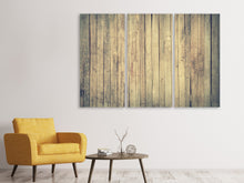 Laden Sie das Bild in den Galerie-Viewer, Leinwandbild 3-teilig Bretter Wand