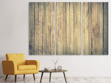 Laden Sie das Bild in den Galerie-Viewer, Leinwandbild 3-teilig Bretter Wand