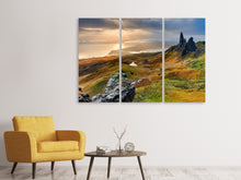 Laden Sie das Bild in den Galerie-Viewer, Leinwandbild 3-teilig Idyllische Berglandschaft