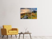 Laden Sie das Bild in den Galerie-Viewer, Leinwandbild 3-teilig Idyllische Berglandschaft