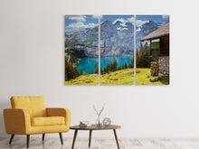 Laden Sie das Bild in den Galerie-Viewer, Leinwandbild 3-teilig Meine Berghütte