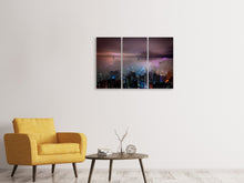 Laden Sie das Bild in den Galerie-Viewer, Leinwandbild 3-teilig Smog in Hong Kong