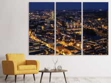 Laden Sie das Bild in den Galerie-Viewer, Leinwandbild 3-teilig Die Lichter von Frankfurt