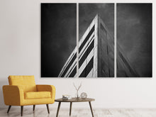 Laden Sie das Bild in den Galerie-Viewer, Leinwandbild 3-teilig Close Up Moderne Architektur