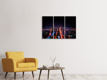 Laden Sie das Bild in den Galerie-Viewer, Leinwandbild 3-teilig Die bunten Lichter von Dubai