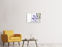 Laden Sie das Bild in den Galerie-Viewer, Leinwandbild 3-teilig Lilien Blüte in lila