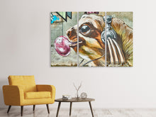 Laden Sie das Bild in den Galerie-Viewer, Leinwandbild 3-teilig Da rockt der Hund