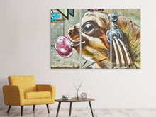 Laden Sie das Bild in den Galerie-Viewer, Leinwandbild 3-teilig Da rockt der Hund