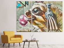Laden Sie das Bild in den Galerie-Viewer, Leinwandbild 3-teilig Da rockt der Hund