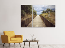 Laden Sie das Bild in den Galerie-Viewer, Leinwandbild 3-teilig Der Dünen Weg