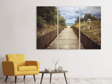 Laden Sie das Bild in den Galerie-Viewer, Leinwandbild 3-teilig Der Dünen Weg