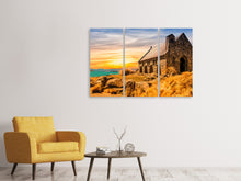 Laden Sie das Bild in den Galerie-Viewer, Leinwandbild 3-teilig Die kleine Kirche