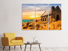 Laden Sie das Bild in den Galerie-Viewer, Leinwandbild 3-teilig Die kleine Kirche
