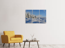 Laden Sie das Bild in den Galerie-Viewer, Leinwandbild 3-teilig Schöne Schnee Landschaft