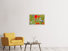 Laden Sie das Bild in den Galerie-Viewer, Leinwandbild 3-teilig Der wilde Mohn XL