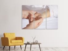 Laden Sie das Bild in den Galerie-Viewer, Leinwandbild 3-teilig Handmassage