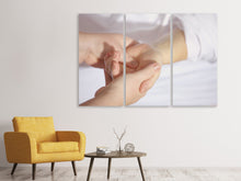 Laden Sie das Bild in den Galerie-Viewer, Leinwandbild 3-teilig Handmassage