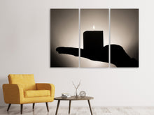 Laden Sie das Bild in den Galerie-Viewer, Leinwandbild 3-teilig Aroma Kerze