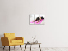 Laden Sie das Bild in den Galerie-Viewer, Leinwandbild 3-teilig Yoga Übung