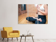 Laden Sie das Bild in den Galerie-Viewer, Leinwandbild 3-teilig Entspanntes Yoga