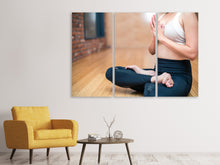 Laden Sie das Bild in den Galerie-Viewer, Leinwandbild 3-teilig Entspanntes Yoga
