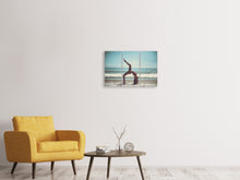 Laden Sie das Bild in den Galerie-Viewer, Leinwandbild 3-teilig Strand Gymnastik