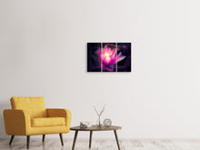Laden Sie das Bild in den Galerie-Viewer, Leinwandbild 3-teilig Lilie im Lichterspiel
