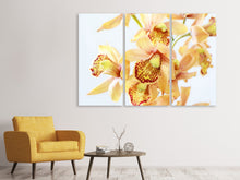 Laden Sie das Bild in den Galerie-Viewer, Leinwandbild 3-teilig Gelbe Orchidee