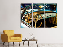 Laden Sie das Bild in den Galerie-Viewer, Leinwandbild 3-teilig Oldtimer Interieur