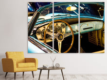 Laden Sie das Bild in den Galerie-Viewer, Leinwandbild 3-teilig Oldtimer Interieur