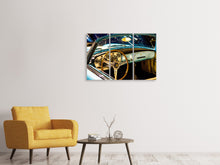 Laden Sie das Bild in den Galerie-Viewer, Leinwandbild 3-teilig Oldtimer Interieur