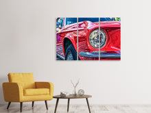Laden Sie das Bild in den Galerie-Viewer, Leinwandbild 3-teilig Roter Oldtimer