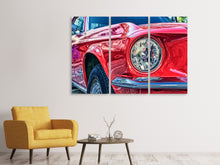 Laden Sie das Bild in den Galerie-Viewer, Leinwandbild 3-teilig Roter Oldtimer