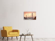 Laden Sie das Bild in den Galerie-Viewer, Leinwandbild 3-teilig Golden Gate Brücke im Abendlicht