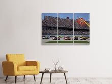 Laden Sie das Bild in den Galerie-Viewer, Leinwandbild 3-teilig Autorennen in Nascar