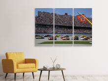 Laden Sie das Bild in den Galerie-Viewer, Leinwandbild 3-teilig Autorennen in Nascar