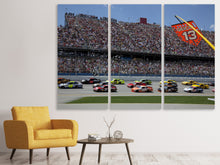 Laden Sie das Bild in den Galerie-Viewer, Leinwandbild 3-teilig Autorennen in Nascar