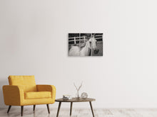 Laden Sie das Bild in den Galerie-Viewer, Leinwandbild 3-teilig Da steht ein Pferd