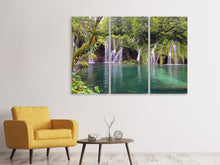 Laden Sie das Bild in den Galerie-Viewer, Leinwandbild 3-teilig Nationalpark Plitvicer Seen