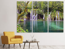Laden Sie das Bild in den Galerie-Viewer, Leinwandbild 3-teilig Nationalpark Plitvicer Seen