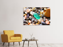 Laden Sie das Bild in den Galerie-Viewer, Leinwandbild 3-teilig Bunte Edelsteine XXL