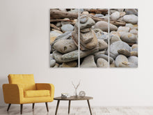 Laden Sie das Bild in den Galerie-Viewer, Leinwandbild 3-teilig Steinstapel XL