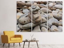 Laden Sie das Bild in den Galerie-Viewer, Leinwandbild 3-teilig Steinstapel XL