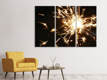 Laden Sie das Bild in den Galerie-Viewer, Leinwandbild 3-teilig Eine Wunderkerze