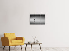 Laden Sie das Bild in den Galerie-Viewer, Leinwandbild 3-teilig Spiegelung im  Nebel
